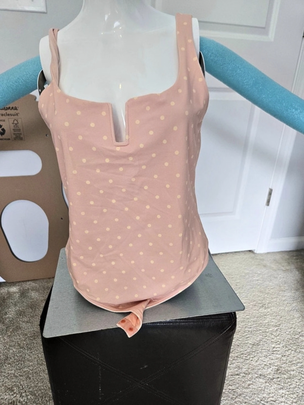 Free People Intimately FP One Piece Polka Dot One Piece in Pink Size Large NWT
